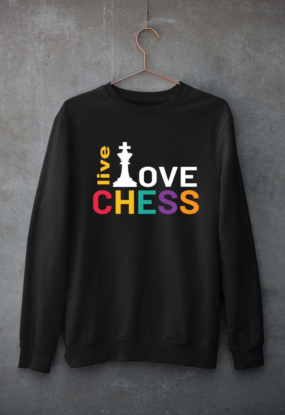 Chess Love Unisex Sweatshirt for Men/Women-Black-Ektarfa.online