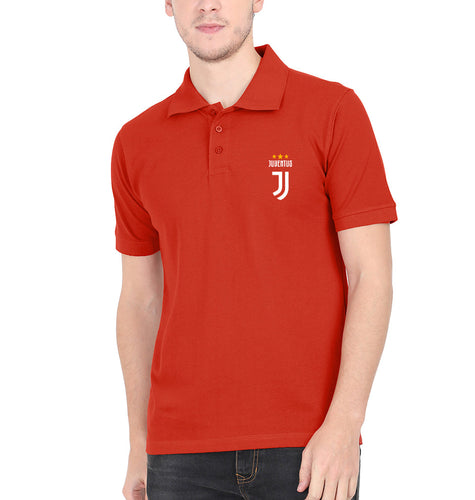 Juventus Logo Polo T-Shirt for Men-S(38 Inches)-Red-Ektarfa.co.in