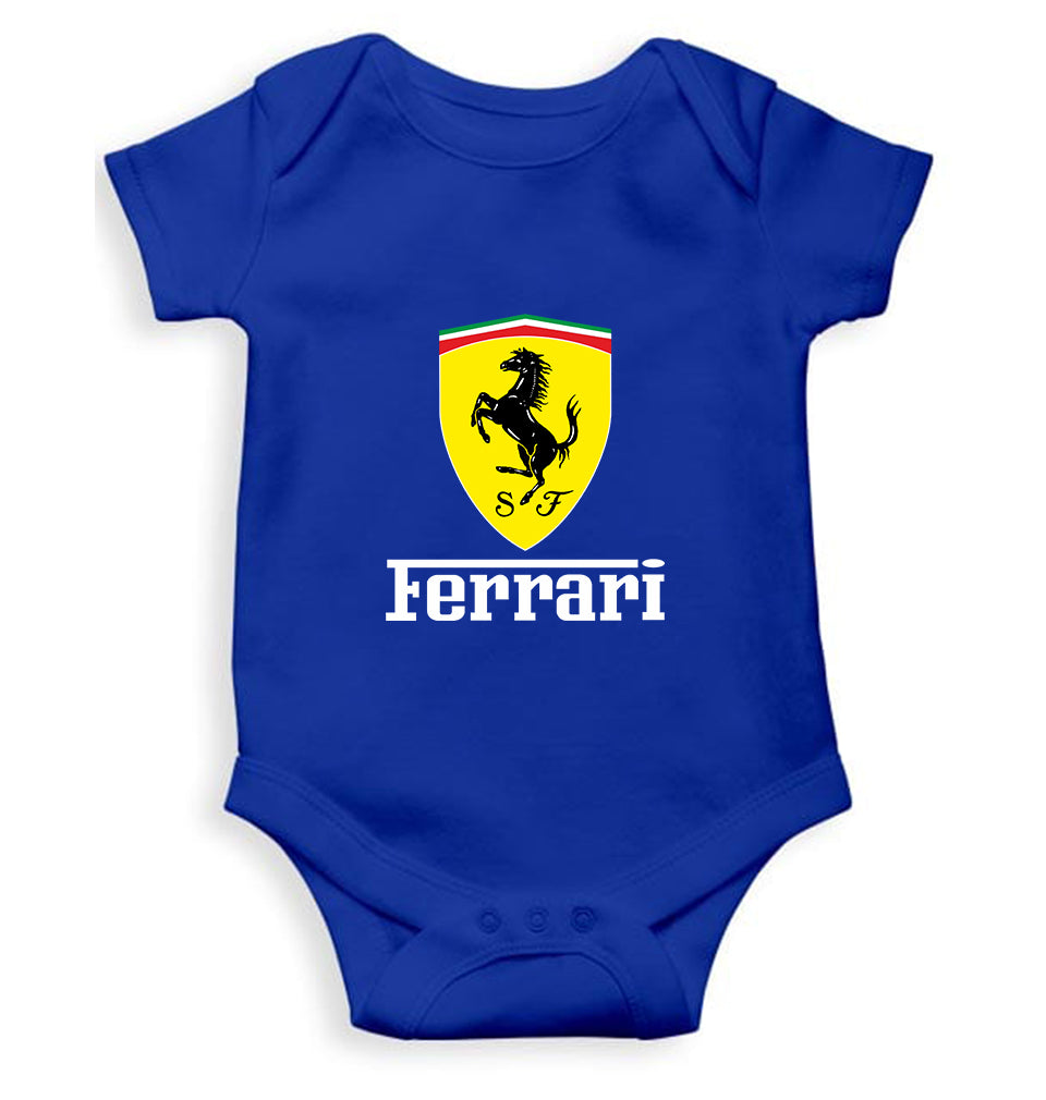 Ferrari Kids Romper For Baby Boy/Girl-0-5 Months(18 Inches)-Royal Blue-Ektarfa.online