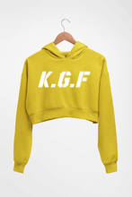 Load image into Gallery viewer, KGF Crop HOODIE FOR WOMEN-Mustard Yellow-Ektarfa.online
