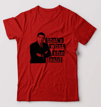 Load image into Gallery viewer, Michael Scott That&#39;s What She Said T-Shirt for Men-Red-Ektarfa.online
