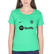 Load image into Gallery viewer, Barcelona 2022-23 T-Shirt for Women-Flag Green-Ektarfa.online
