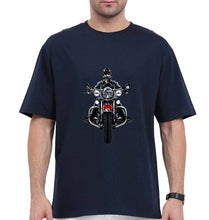 Load image into Gallery viewer, Biker Oversized T-Shirt for Men-Navy Blue-Ektarfa.online
