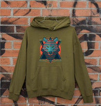 Load image into Gallery viewer, Fox Wolf Unisex Hoodie for Men/Women-Olive Green-Ektarfa.online
