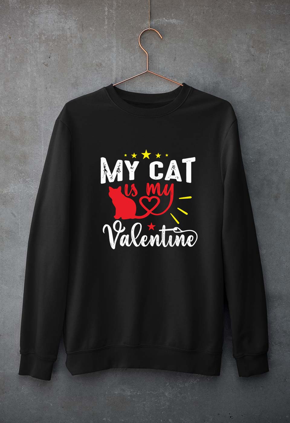Cat Unisex Sweatshirt for Men/Women-Black-Ektarfa.online