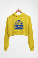 Load image into Gallery viewer, IIMA Ahmedabad Crop HOODIE FOR WOMEN-Mustard Yellow-Ektarfa.online
