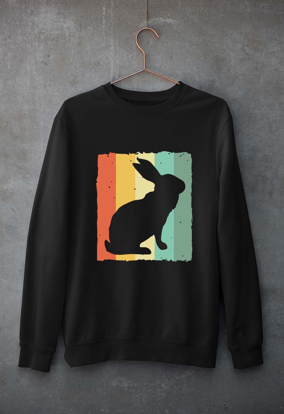 Rabbit Bunny Unisex Sweatshirt for Men/Women-Black-Ektarfa.online