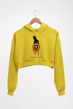Load image into Gallery viewer, Captain America Superhero Crop HOODIE FOR WOMEN-Mustard Yellow-Ektarfa.online
