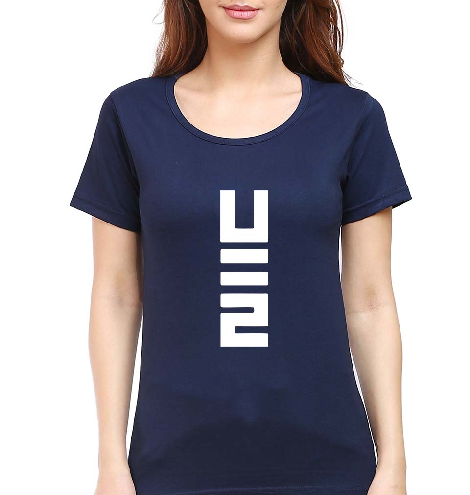 U2 T-Shirt for Women-Navy Blue-Ektarfa.online