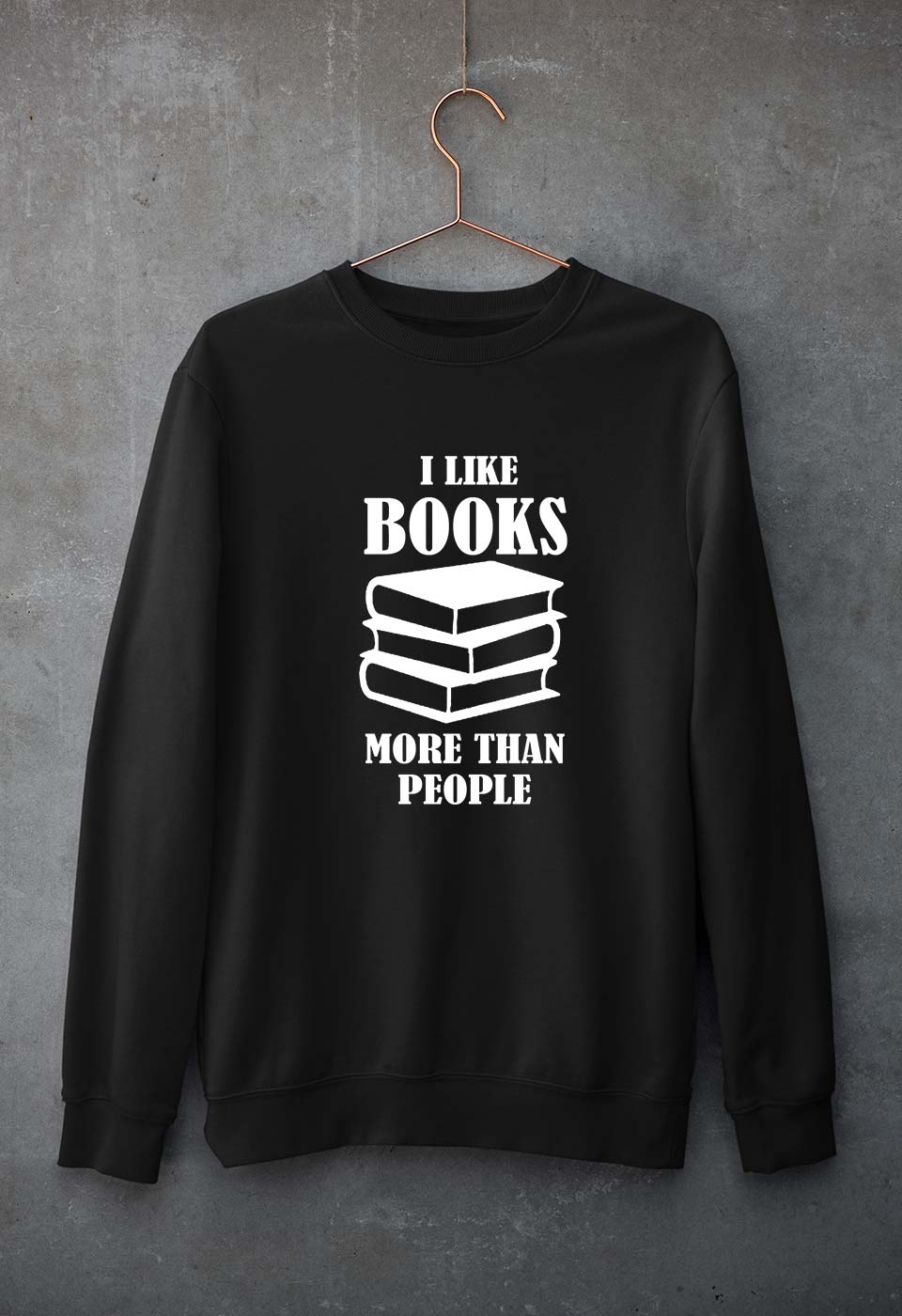 Like Books Unisex Sweatshirt for Men/Women-Black-Ektarfa.online