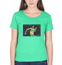 Load image into Gallery viewer, Usain Bolt T-Shirt for Women-Flag Green-Ektarfa.online
