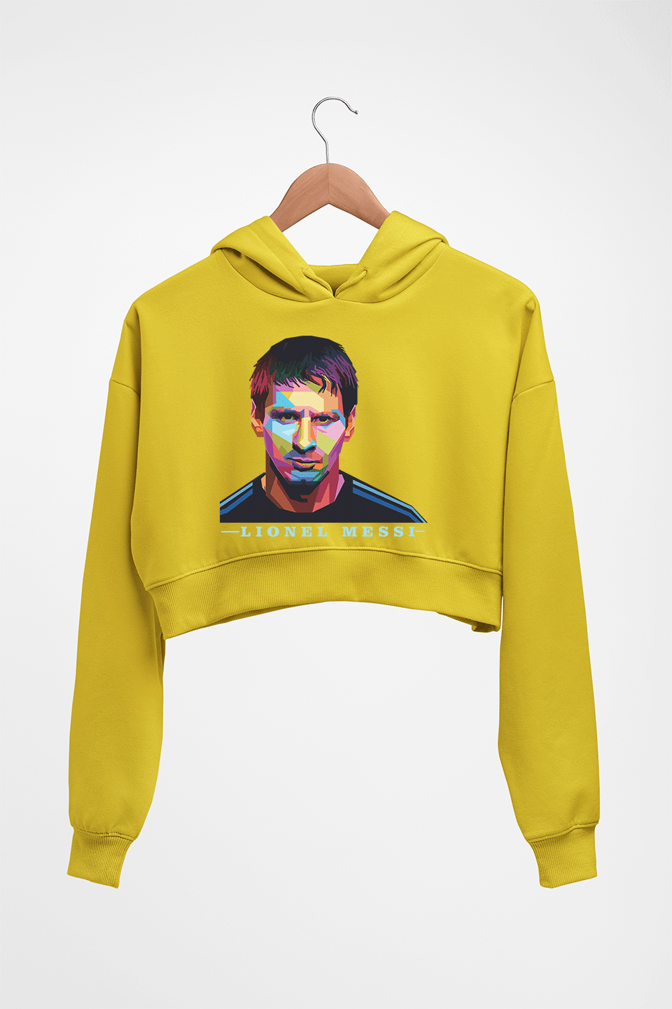 Messi Crop HOODIE FOR WOMEN-Mustard Yellow-Ektarfa.online
