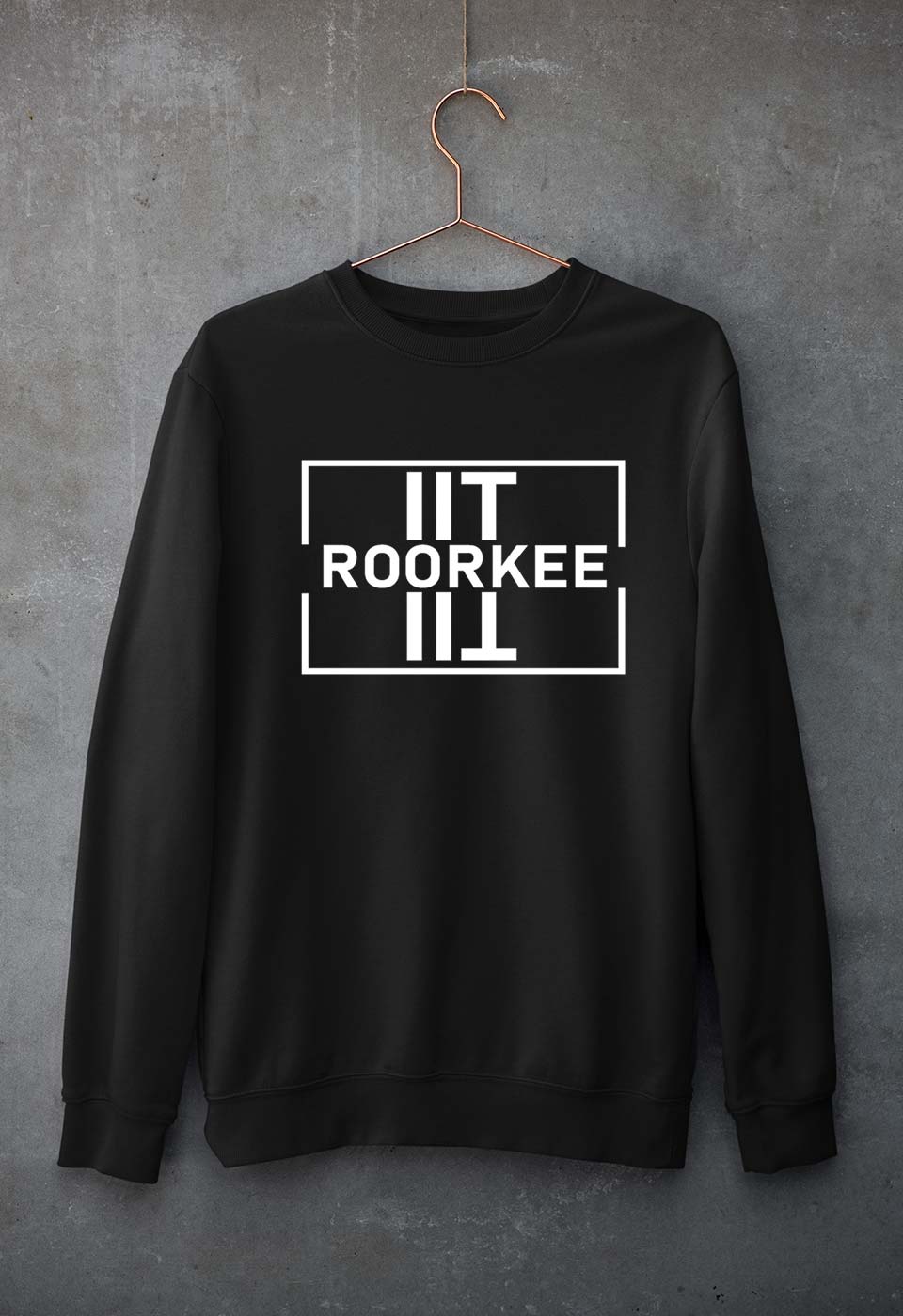 IIT Roorkee Unisex Sweatshirt for Men/Women-Black-Ektarfa.online