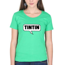 Load image into Gallery viewer, Tintin T-Shirt for Women-Flag Green-Ektarfa.online
