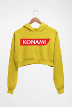 Load image into Gallery viewer, Konami Crop HOODIE FOR WOMEN-Mustard Yellow-Ektarfa.online
