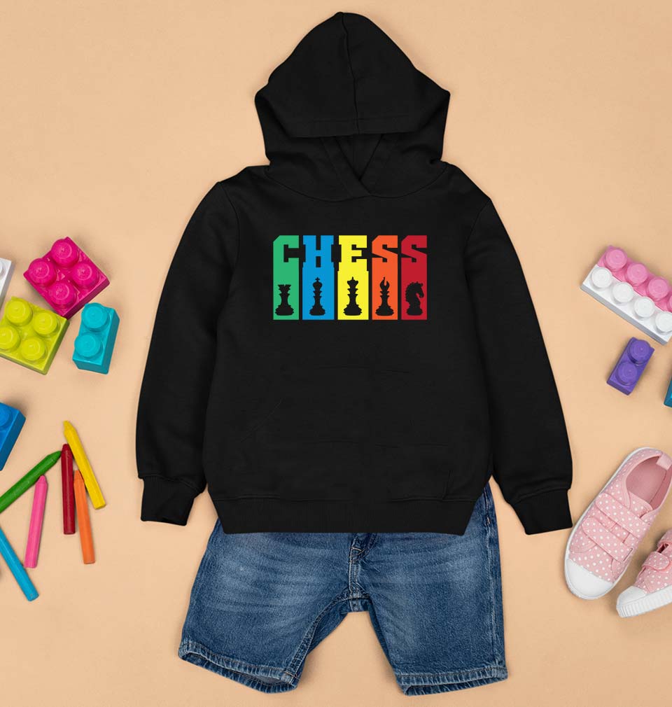 Chess Kids Hoodie for Boy/Girl-Black-Ektarfa.online