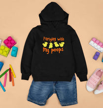 Load image into Gallery viewer, Partying With My Peeps Kids Hoodie for Boy/Girl-0-1 Year(22 Inches)-Black-Ektarfa.online

