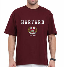 Load image into Gallery viewer, Harvard Oversized T-Shirt for Men-Maroon-Ektarfa.online

