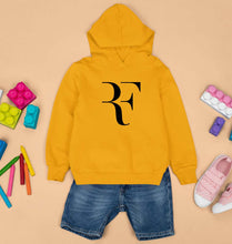 Load image into Gallery viewer, Roger Federer(RF) Kids Hoodie for Boy/Girl-Mustard Yellow-Ektarfa.online
