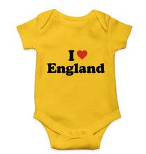 Load image into Gallery viewer, I Love England Kids Romper For Baby Boy/Girl-0-5 Months(18 Inches)-Yellow-Ektarfa.online
