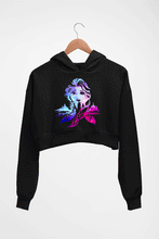 Load image into Gallery viewer, Frozen Elsa Crop HOODIE FOR WOMEN-Black-Ektarfa.online
