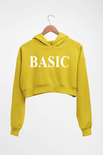 Load image into Gallery viewer, Basic Crop HOODIE FOR WOMEN-Mustard Yellow-Ektarfa.online
