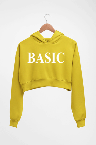 Basic Crop HOODIE FOR WOMEN-Mustard Yellow-Ektarfa.online