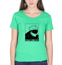 Load image into Gallery viewer, Gojo Satoru Anime T-Shirt for Women-Flag Green-Ektarfa.online
