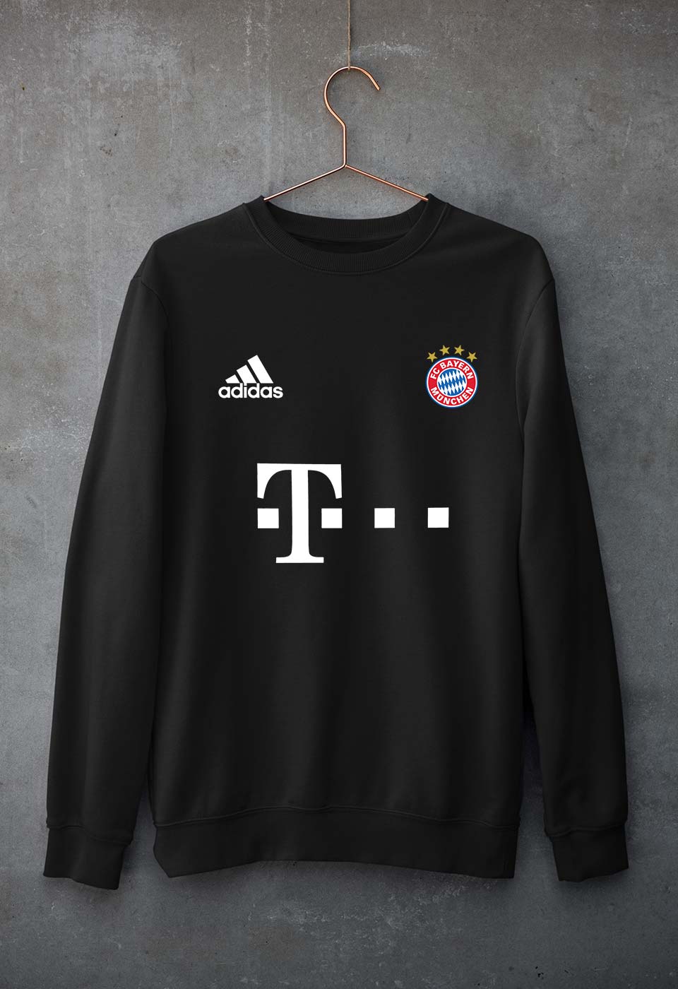 FC Bayern Munich 2021-22 Unisex Sweatshirt for Men/Women-Black-Ektarfa.online