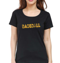Load image into Gallery viewer, Baseball T-Shirt for Women-Black-Ektarfa.online
