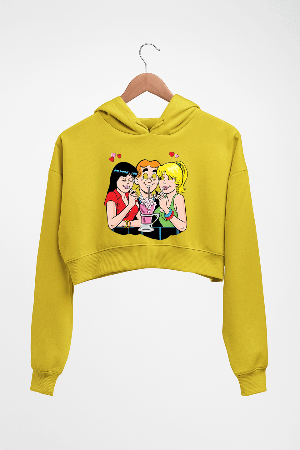 Archie Crop HOODIE FOR WOMEN-Mustard Yellow-Ektarfa.online