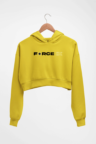 FORCE IX Akshay Kumar Crop HOODIE FOR WOMEN-Mustard Yellow-Ektarfa.online