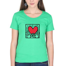 Load image into Gallery viewer, Keith Haring T-Shirt for Women-Flag Green-Ektarfa.online
