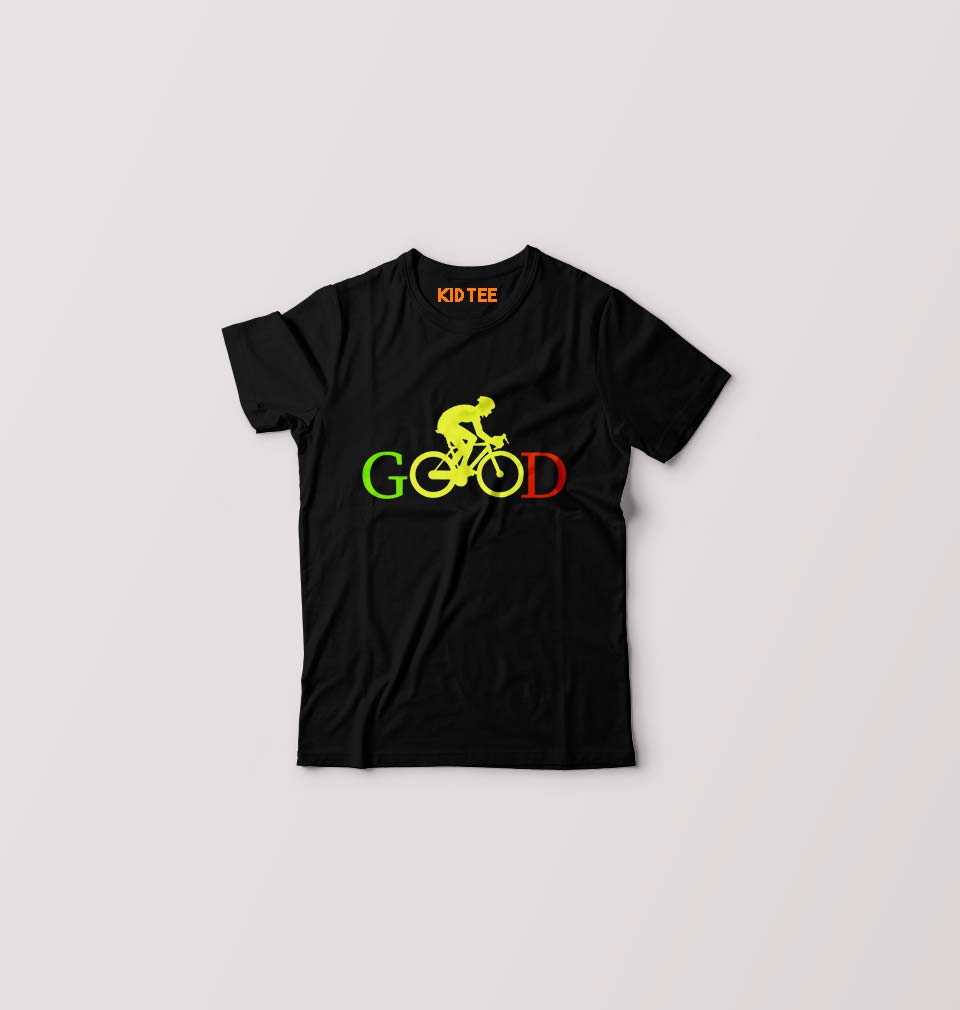 Cycling Good Kids T-Shirt for Boy/Girl-Black-Ektarfa.online
