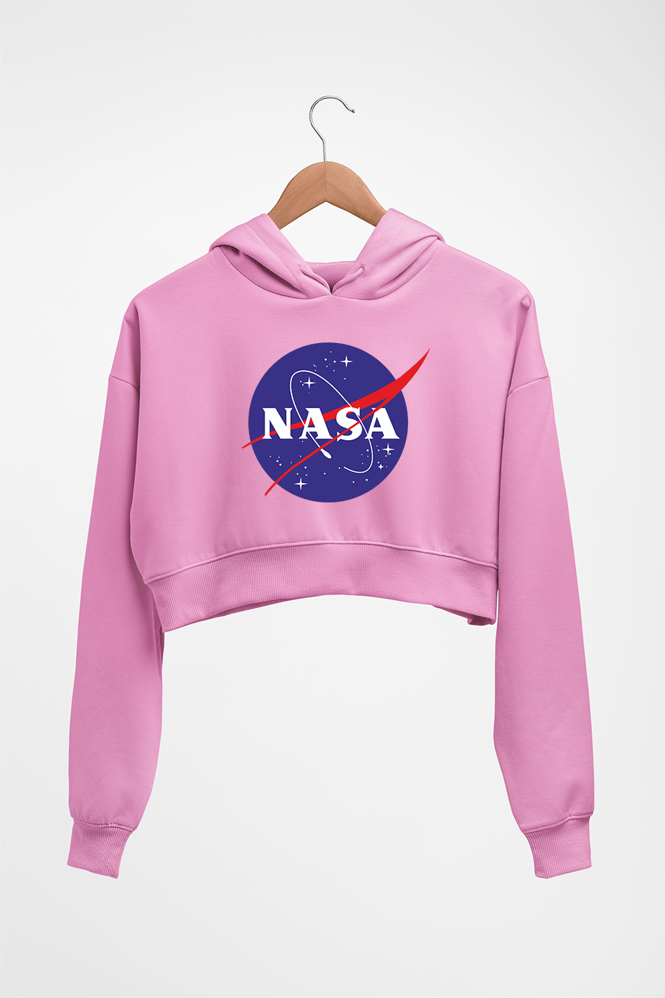 Nasa Crop HOODIE FOR WOMEN-Light Baby Pink-Ektarfa.online