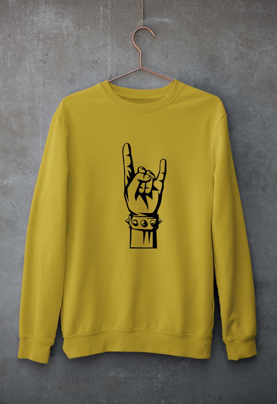 The Rock Unisex Sweatshirt for Men/Women-Mustard Yellow-Ektarfa.online