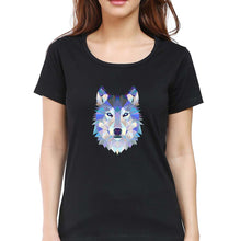 Load image into Gallery viewer, Wolf T-Shirt for Women-Black-Ektarfa.online
