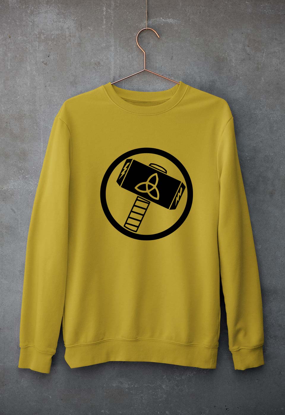 Thor Superhero Unisex Sweatshirt for Men/Women-Mustard Yellow-Ektarfa.online
