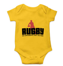 Load image into Gallery viewer, Rugby Kids Romper For Baby Boy/Girl-0-5 Months(18 Inches)-Yellow-Ektarfa.online
