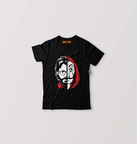 Money Heist The Professor Kids T-Shirt for Boy/Girl-Black-Ektarfa.online