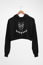Load image into Gallery viewer, Black Panther Superhero Crop HOODIE FOR WOMEN-Black-Ektarfa.online
