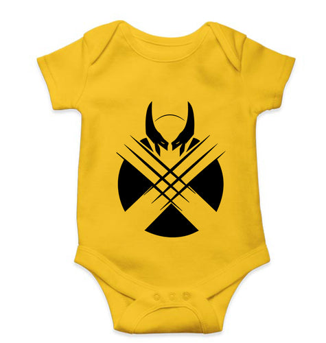 Wolverine Kids Romper For Baby Boy/Girl-0-5 Months(18 Inches)-Yellow-Ektarfa.online