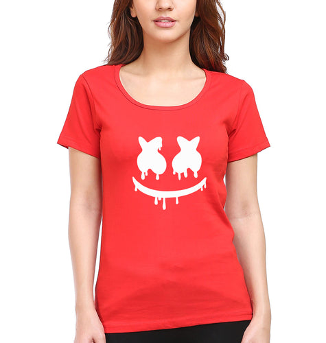 Marshmello T-Shirt for Women-Red-Ektarfa.online