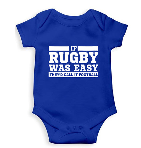 Rugby Kids Romper For Baby Boy/Girl-0-5 Months(18 Inches)-Royal Blue-Ektarfa.online