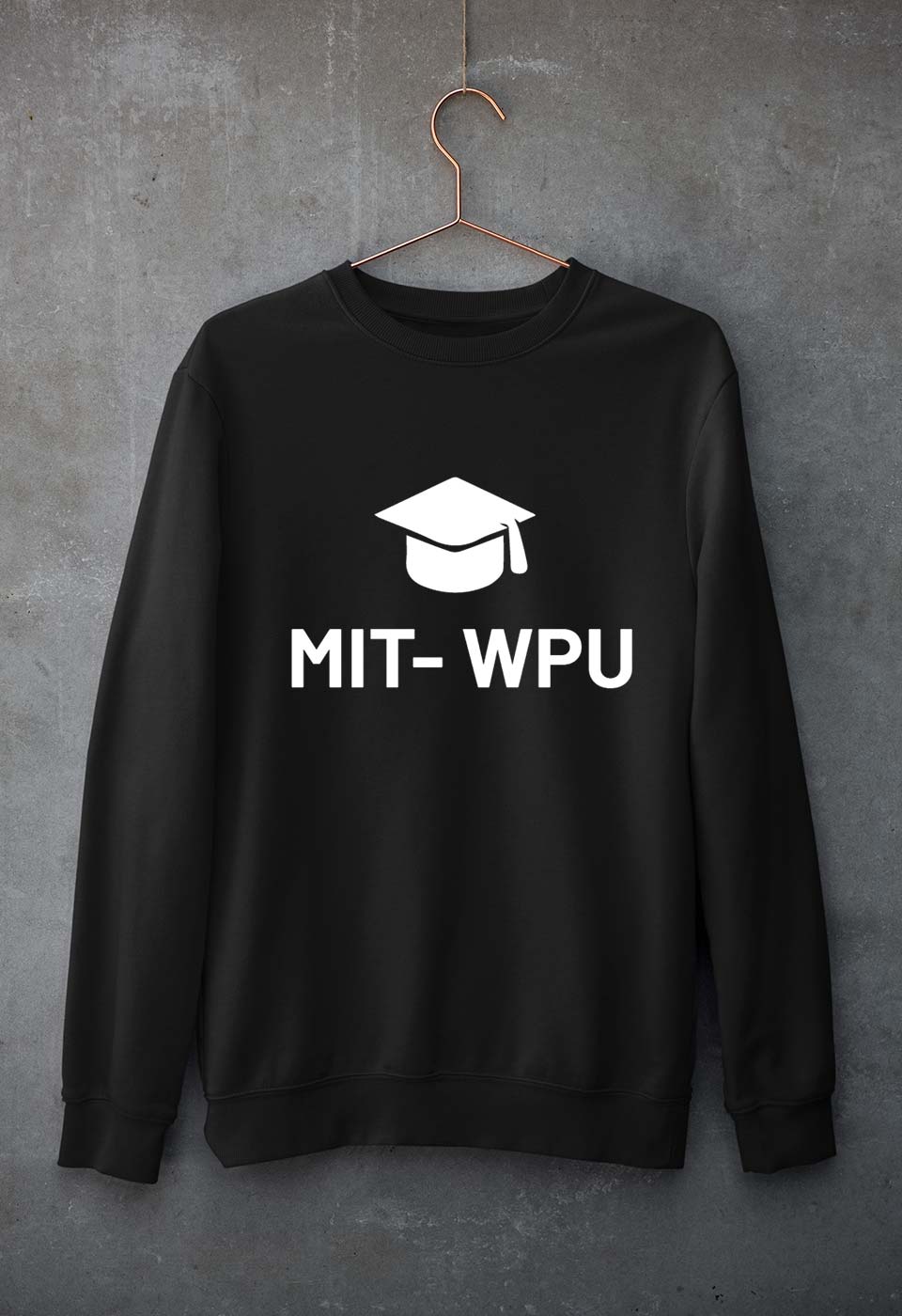MIT WPU Unisex Sweatshirt for Men/Women-Black-Ektarfa.online