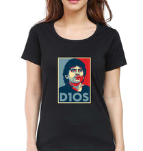 Load image into Gallery viewer, Diego Maradona T-Shirt for Women-Black-Ektarfa.online
