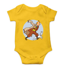 Load image into Gallery viewer, Tintin Kids Romper For Baby Boy/Girl-0-5 Months(18 Inches)-Yellow-Ektarfa.online
