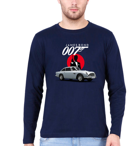 James Bond (007) Full Sleeves T-Shirt for Men-Navy Blue-Ektarfa.online