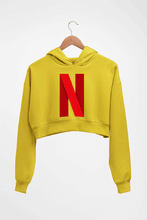 Load image into Gallery viewer, Netflix Crop HOODIE FOR WOMEN-Mustard yellow-Ektarfa.online
