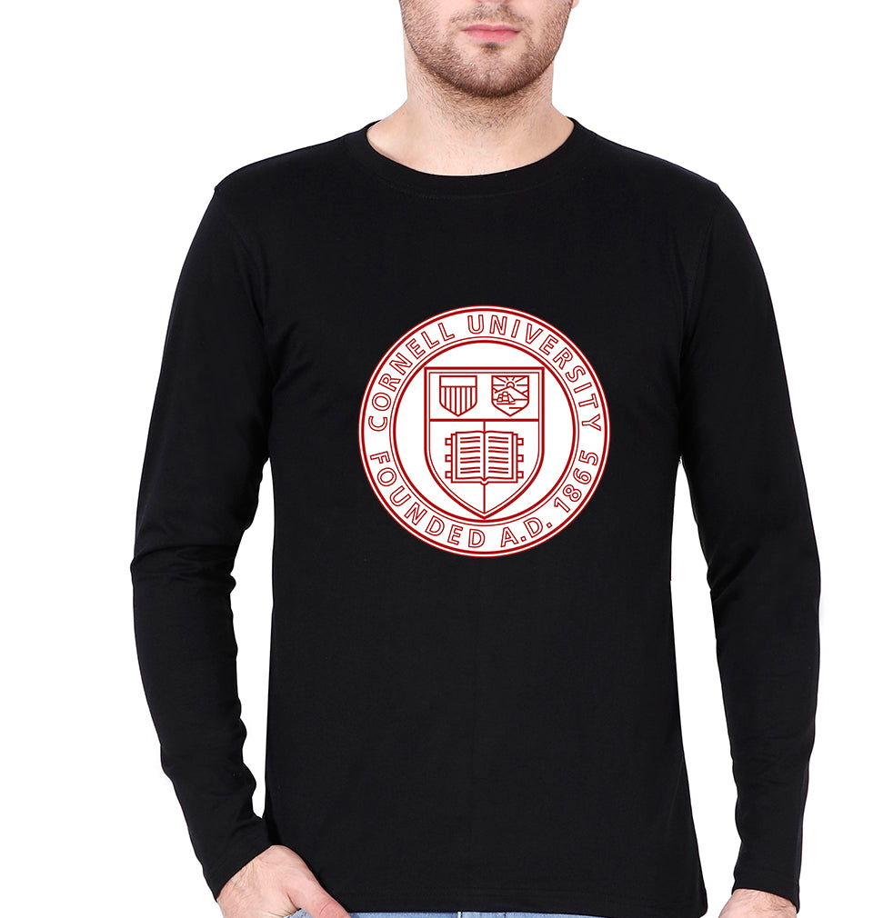 Cornell University Full Sleeves T-Shirt for Men-Black-Ektarfa.online